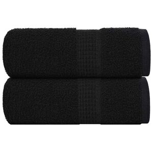 vidaXL Ručn&iacute;ky FROGN 2 ks čern&eacute; 30x30 cm 360 g/m&sup2;