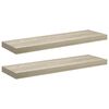 vidaXL Plovouc&iacute; n&aacute;stěnn&eacute; police 2 ks dub 80 x 23,5 x 3,8 cm MDF