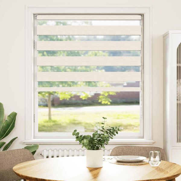 vidaXL Zebra roleta mramorově b&eacute;žov&aacute; &scaron;&iacute;řka l&aacute;tky 100,9 cm polyester