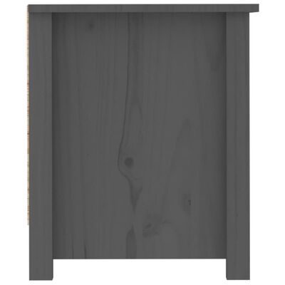 vidaXL Botník šedý 110 x 38 x 45,5 cm masivní borovice