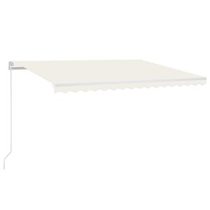 vidaXL Ručně zatahovac&iacute; mark&yacute;za 400 x 350 cm kr&eacute;mov&aacute;