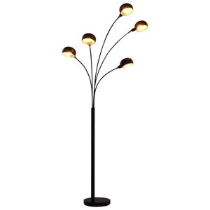 vidaXL Stojac&iacute; lampa 200 cm 5 x E14 černo-zlat&aacute;