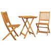 vidaXL Zahradn&iacute; bistro set 3 ks Hněd&aacute; Masivn&iacute; ak&aacute;tov&eacute; dřevo