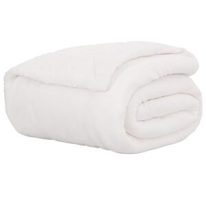 vidaXL Přehoz B&iacute;l&aacute; 240 x 270 cm 3.17 kg Fleece