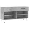 vidaXL Botn&iacute;k betonově &scaron;ed&yacute; 102 x 35 x 55 cm kompozitn&iacute; dřevo