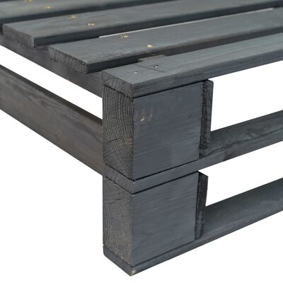 vidaXL Zahradní rohová lavice z palet dřevo šedá