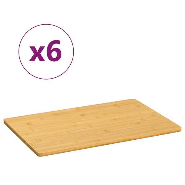 vidaXL Sn&iacute;daňov&eacute; podnosy 6 ks 35 x 23 x 0,8 cm bambus