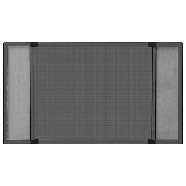 vidaXL Posuvn&aacute; okenn&iacute; s&iacute;ť proti hmyzu antracitov&aacute; (75&ndash;143) x 50 cm