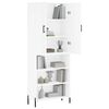 vidaXL Skř&iacute;ň highboard b&iacute;l&aacute; 69,5 x 34 x 180 cm kompozitn&iacute; dřevo