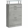 vidaXL Botn&iacute;k betonově &scaron;ed&yacute; 63 x 24 x 104 cm kompozitn&iacute; dřevo