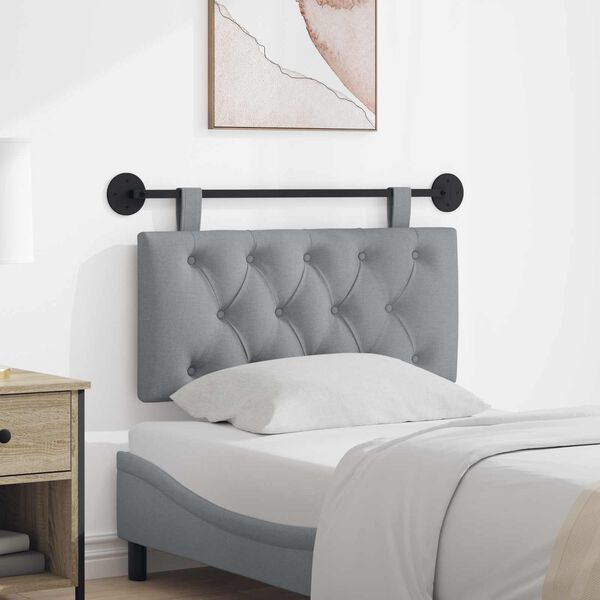 vidaXL Z&aacute;věsn&aacute; čeln&iacute; deska N&aacute;stěnn&yacute; Světle &scaron;ed&aacute; 100 x 55 x 7 cm textil