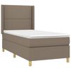 vidaXL Box spring postel s matrac&iacute; a LED taupe 80 x 200 cm textil
