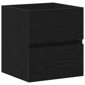 vidaXL Koupelnov&aacute; skř&iacute;ňka pod umyvadlo čern&yacute; dub 41 x 38,5 x 45 cm, dřevo