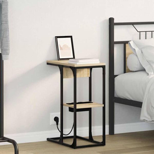 vidaXL Nočn&iacute; skř&iacute;ňka Sonoma dub 41,5 x 26 x 60,5 cm kompozitn&iacute; dřevo