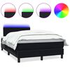 vidaXL Box spring postel s matrac&iacute; a LED čern&aacute; 120x210 cm samet