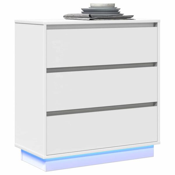 vidaXL Nočn&iacute; skř&iacute;ňka B&iacute;l&aacute; 71 x 34,5 x 75 cm Kompozitn&iacute; dřevo