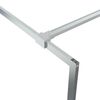 vidaXL Sprchov&aacute; z&aacute;stěna walk-in stř&iacute;brn&aacute; 90 x 195 cm čir&eacute; ESG sklo