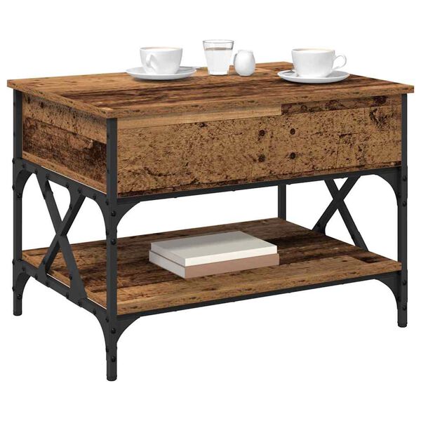 vidaXL Konferenčn&iacute; stolek Star&eacute; dřevo 70x50x50cm kompozitn&iacute; dřevo