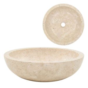 vidaXL Umyvadlo 40 x 12 cm mramor kr&eacute;mov&eacute;