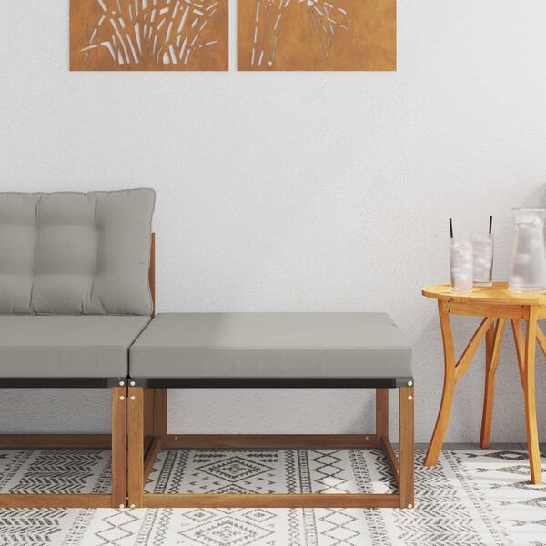 vidaXL Venkovn&iacute; podnožka Masivn&iacute; ak&aacute;tov&eacute; dřevo Př&iacute;rodn&iacute;