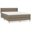 vidaXL Box spring postel s matrac&iacute; taupe 140x190 cm textil
