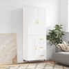 vidaXL Skř&iacute;ň highboard b&iacute;l&aacute; 69,5 x 34 x 180 cm kompozitn&iacute; dřevo