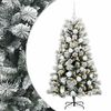 vidaXL Uměl&yacute; kloubov&yacute; v&aacute;nočn&iacute; stromeček s baňkami 150 cm 150 LED