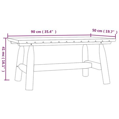 vidaXL Konferenční stolek 90 x 50 x 41 cm masivní smrkové dřevo