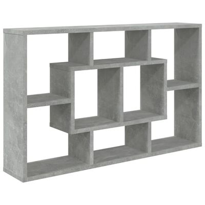 vidaXL Nástěnná police betonově šedá 85x16x52,5 cm kompozitní dřevo