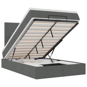 vidaXL Osmansk&yacute; r&aacute;m postele s matrac&iacute; tmavě &scaron;ed&aacute; 120x200cm textil