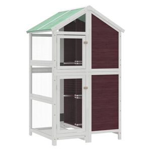 vidaXL Ptač&iacute; voli&eacute;ra moka 97 x 81 x 152 cm masivn&iacute; borov&eacute; dřevo