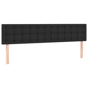 vidaXL Čela postele čern&aacute; 180x5x78/88 cm uměl&aacute; kůže