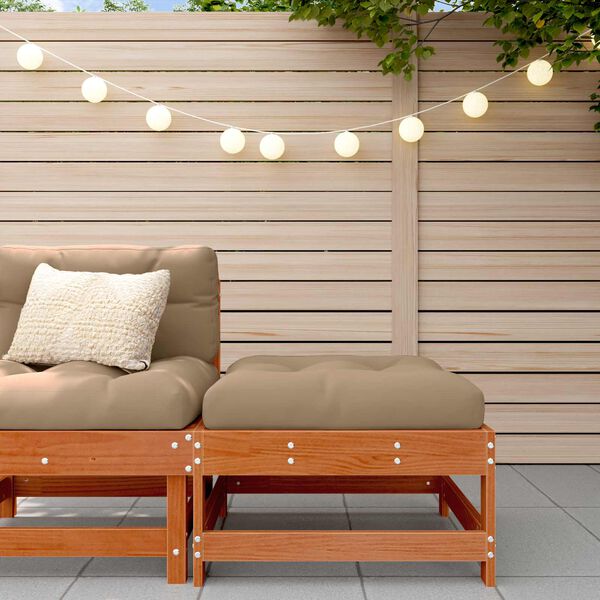 vidaXL Podnožka do zahrady Masivn&iacute; borovice Voskově Hněd&aacute;