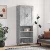 vidaXL Skř&iacute;ň highboard betonově &scaron;ed&aacute; 69,5x34x180 cm kompozitn&iacute; dřevo