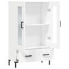 vidaXL Skř&iacute;ň highboard b&iacute;l&aacute; 69,5 x 31 x 115 cm kompozitn&iacute; dřevo