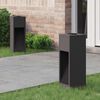 vidaXL Solární LED osvětlení cesty 2 pcs Černá Studeně válcovaná ocel
