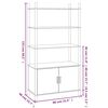 vidaXL Skříň highboard černá 80x40x153 cm kompozitní dřevo