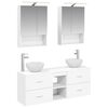 vidaXL Sada koupelnov&yacute;ch skř&iacute;něk 5 pcs B&iacute;l&aacute; 50 x 14,5 x 70 cm