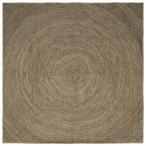 vidaXL Kusov&eacute; koberce Přirozen&aacute; a čern&aacute; 300 x 300 cm juta