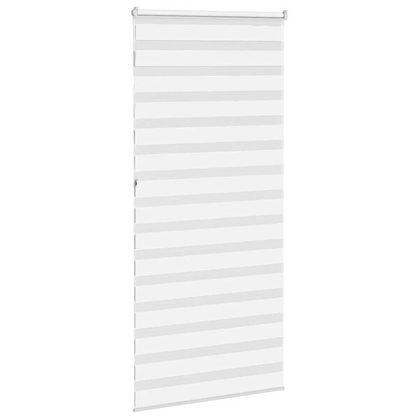 vidaXL Zebra roleta b&iacute;l&aacute; 105x230 cm &scaron;&iacute;řka l&aacute;tky 100,9 cm polyester