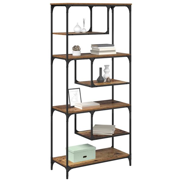 vidaXL knihovna Star&eacute; dřevo 81 x 36 x 176 cm Kompozitn&iacute; dřevo