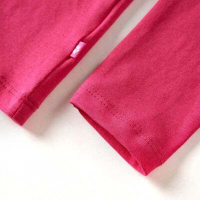 Dětské tričko s dlouhým rukávem jasně růžové 92