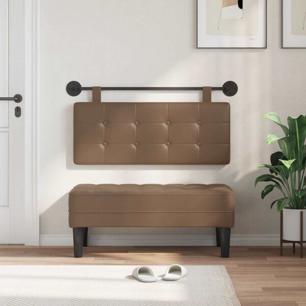 vidaXL Z&aacute;věsn&aacute; čeln&iacute; deska N&aacute;stěnn&yacute; Uměl&aacute; kůže