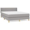 vidaXL Box spring postel s matrac&iacute; světle &scaron;ed&aacute; 140 x 200 cm textil