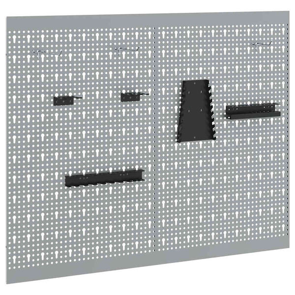 vidaXL Úložná lavička 2 pcs Šedá 100 x 1 x 80 cm