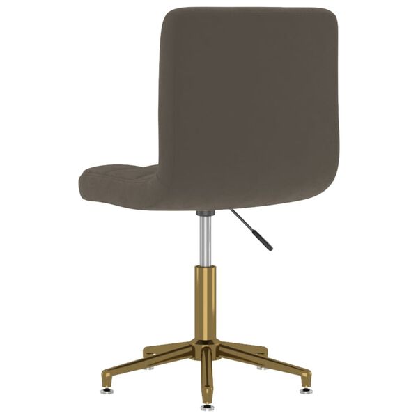 vidaXL Otočn&aacute; kancel&aacute;řsk&aacute; židle tmavě &scaron;ed&aacute; samet