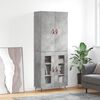vidaXL Skř&iacute;ň highboard betonově &scaron;ed&aacute; 69,5x34x180 cm kompozitn&iacute; dřevo