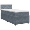 vidaXL Postel boxspring s matrac&iacute; s čelo Tmavě &scaron;ed&aacute; 80 x 200 cm Samet