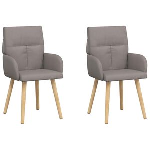 vidaXL J&iacute;deln&iacute; židle 2 ks Textil Taupe 60 x 56 x 96 cm