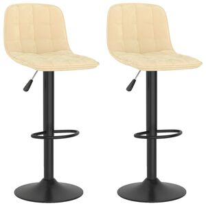 vidaXL Barové židle 2 ks krémové samet